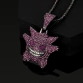 Purple pendant 60M wheat chain/3mm