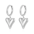 Ms-246 steel color pointed love earrings
