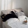 S Salamander Plush Black Cat Pillow Logic Cat Cute Bedside Long Pillow Dormitory Pillow Sleeping Leg Pillow