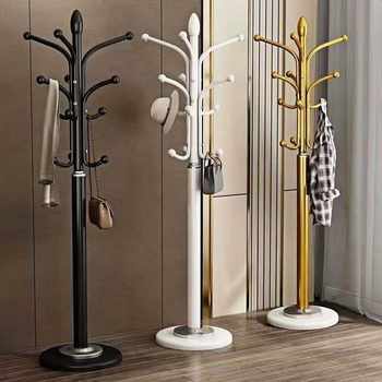 Coat Rack Floor Household Bedroom Hanging Bag Clothes Rack Marble Vertical Living Room Metal Room Storage Rack