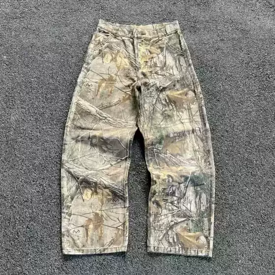 Y2K Jeans New Harajuku Hip Hop Camouflage Retro Oversize Den