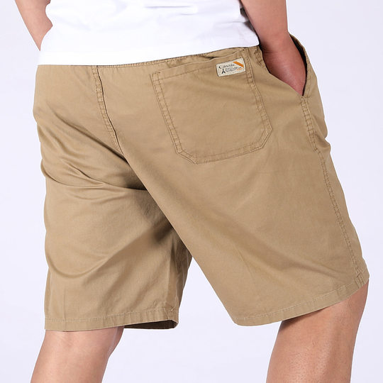 Selection of 100 Cotton Shorts Men's 2024 Main Push Cotton Casual Pants Middle-aged Loose Dad Pants Men