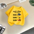 Yellow three cars short sleeve