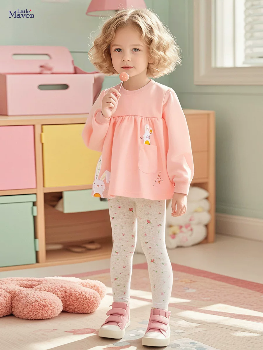 Girls' Long-Sleeve Cartoon Set Wholesale, Autumn Kids' Cute Outfit