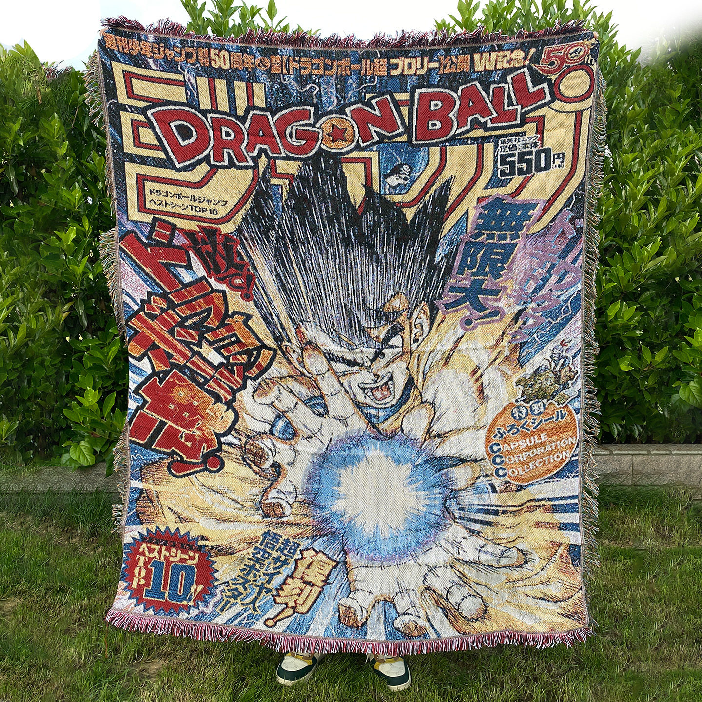 Cross-border Sofa Blanket Animation Cartoon Art Polyester Cotton Tapestry Cover Blanket Jacquard Woven Blanket Thickened Line Blanket Custom