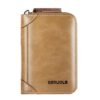 Guangzhou Leather Factory Card Holder Men's Genuine Leather Multi-Card Slot Anti-Degaussing Zipper Small Card Holder Ultra-Thin Driver's License Cover Men