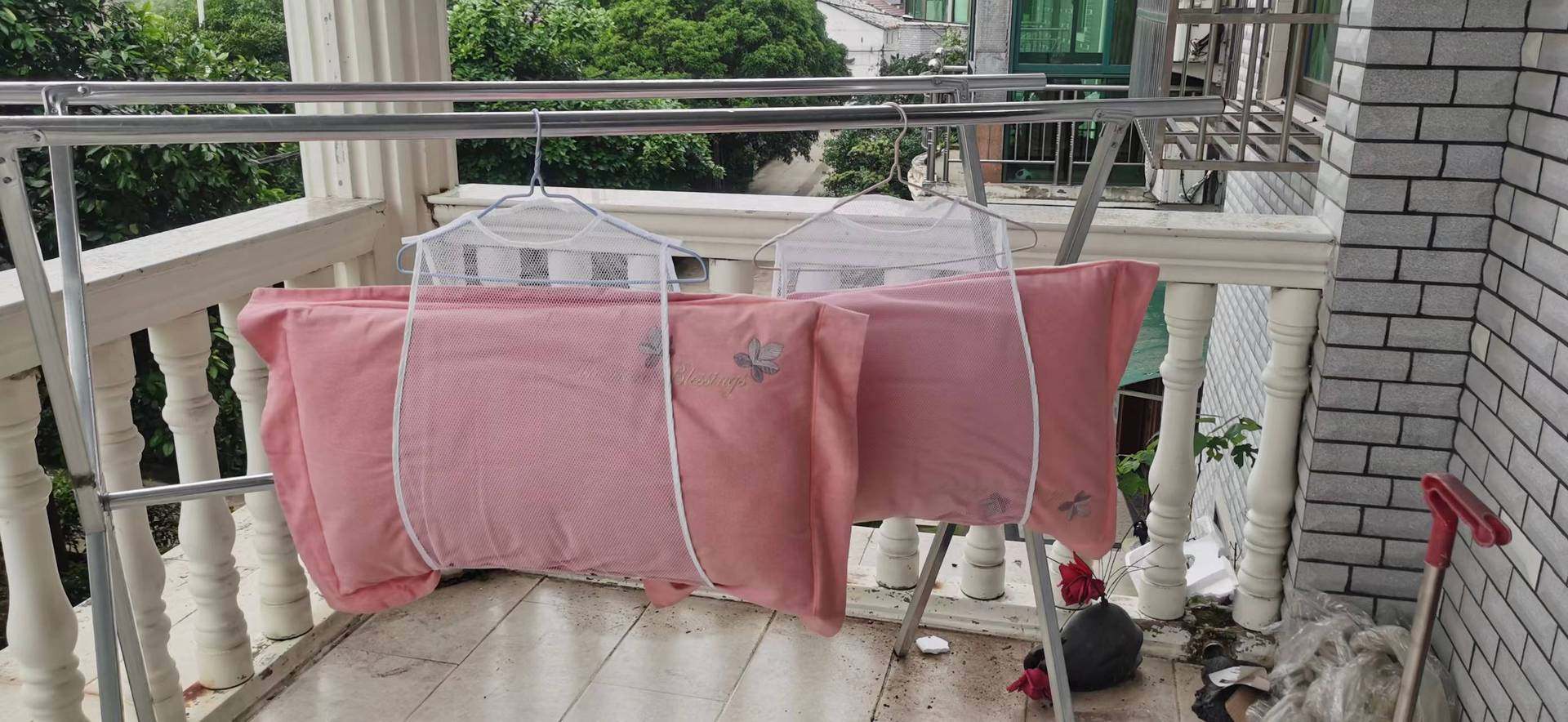 Drying Pillow Artifact Multifunctional Pillow Clip Drying Pillow Rack Balcony Outdoor Clothes Hanger Drying Net Drying Pillow Special Rack