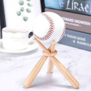 Cross-Border Spot Amazon Hot-Selling Mini Wooden Round Solid Wood Stick Plus Wooden Ring Can Be Used as a Logo Baseball Bat