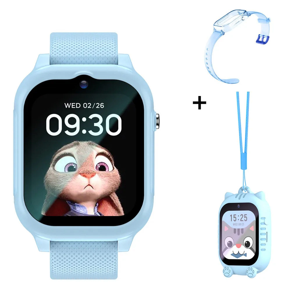 Cross-border foreign trade 4G children's telephone watch neck-hanging dual-use GPS positioning transparent dual-strap K26H
