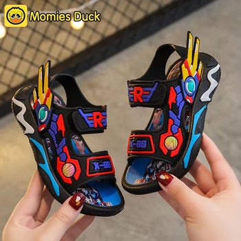 Boys Sandals 2025 New Summer Lightweight Handsome Wear-Resistant Soft Sole Little Boys Beach Shoes Medium and Large Children's Shoes