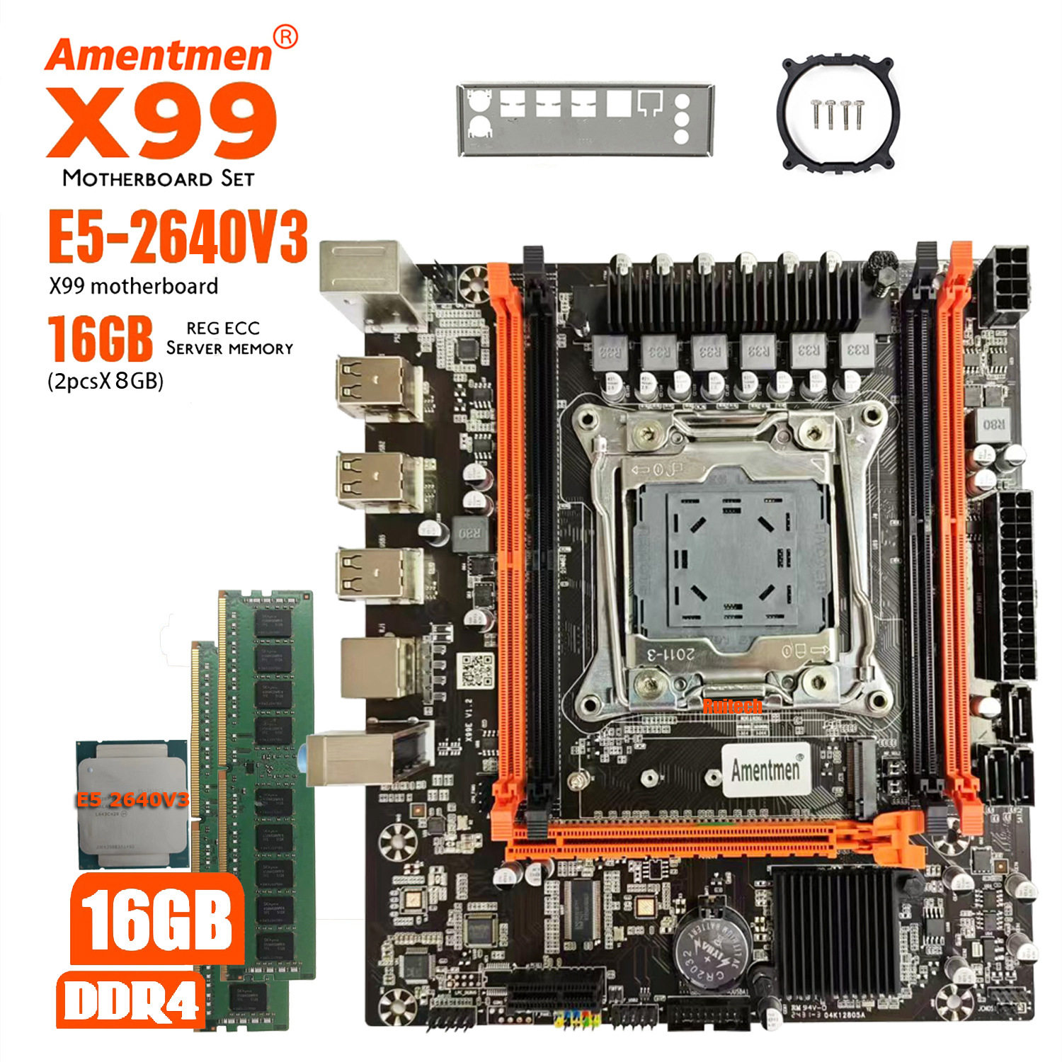Комбинации материнских плат X99E 2640V3 2*8=16G DDR4 RAM Изображение 1