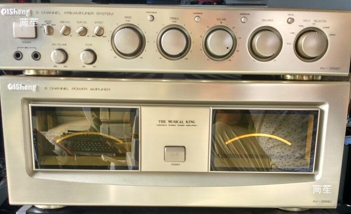Qisheng Av-388D Amplifier Second-Hand Qisheng/Qisheng Av-388D Dual Meter Amplifier Qisheng Front and Rear Amplifier