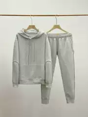 Spring Little Hook Collaboration Nocta Men's Reflective Stripe Sports Casual Hoodie + Pants Set with Reflective Design