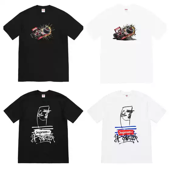 Cross-border street supreme American te cupid angel statue love god's arrow short-sleeved T-shirt cotton men and women's models