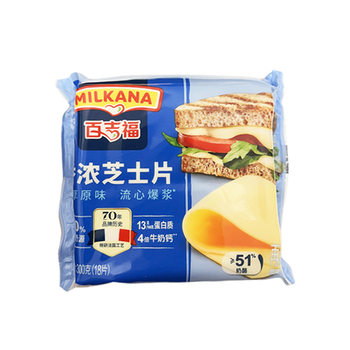 [5 Packs] Baigifu Original Cheese Slices 300g*5 Bags Home Baked Burger Ingredients Sandwich Cheese Slices
