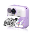 [Purple camera (no memory)] printing paper * 3 lanyard color pen charging line instructions