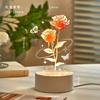 Never wither rose tulip orchid UV color printing 3D night light charging touch USB table lamp
