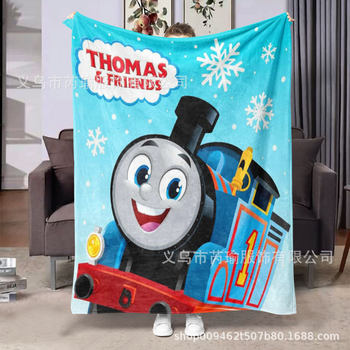 Cartoon Flannel Blanket Air Conditioning Blanket Small Blanket One Piece Minimum Double-Sided Velvet Blanket Small Cover Blanket