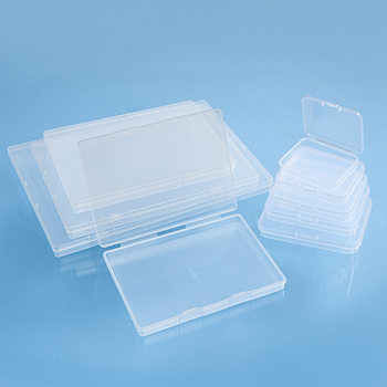 Cross-Border Amazon Rectangular Flat Box Transparent Plastic Box Card Hardware Jewelry Organizer Fishing Gear Storage Box