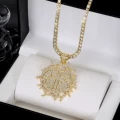 Gold 1020 pendant + 20inch tennis chain