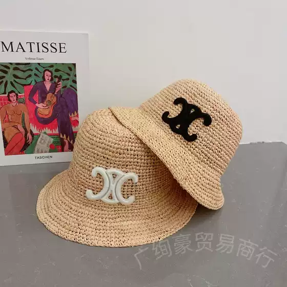 Fisherman's Hat for Women, Summer Breathable, Face-Slimming, Travel Hat, Large Brim, Sunshade, Sun Protection, Beach Straw Hat, Breathable and Sun-Protective
