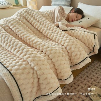 Nantong Direct Sales Cross-Border 2025 New Golden Turtle Velvet Multifunctional Blanket High Weight French Velvet Milk Velvet Blanket Double