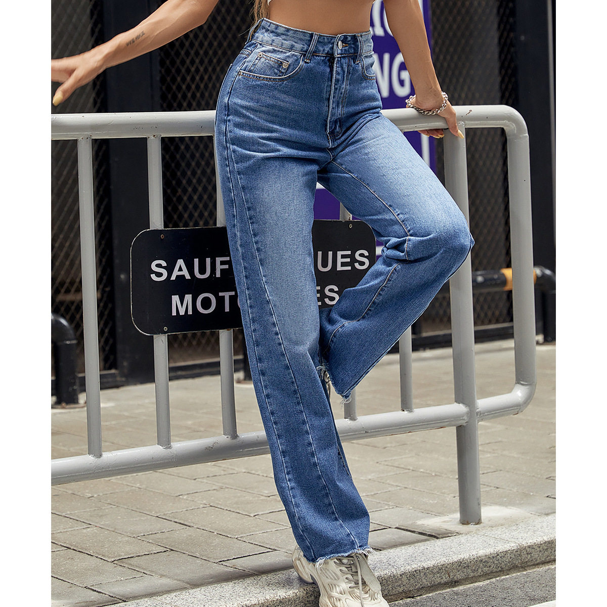 High Waisted Flared Jeans for Women Slim Fit Comfortable Stretch Trendy Design Casual Wear Everyday Style
