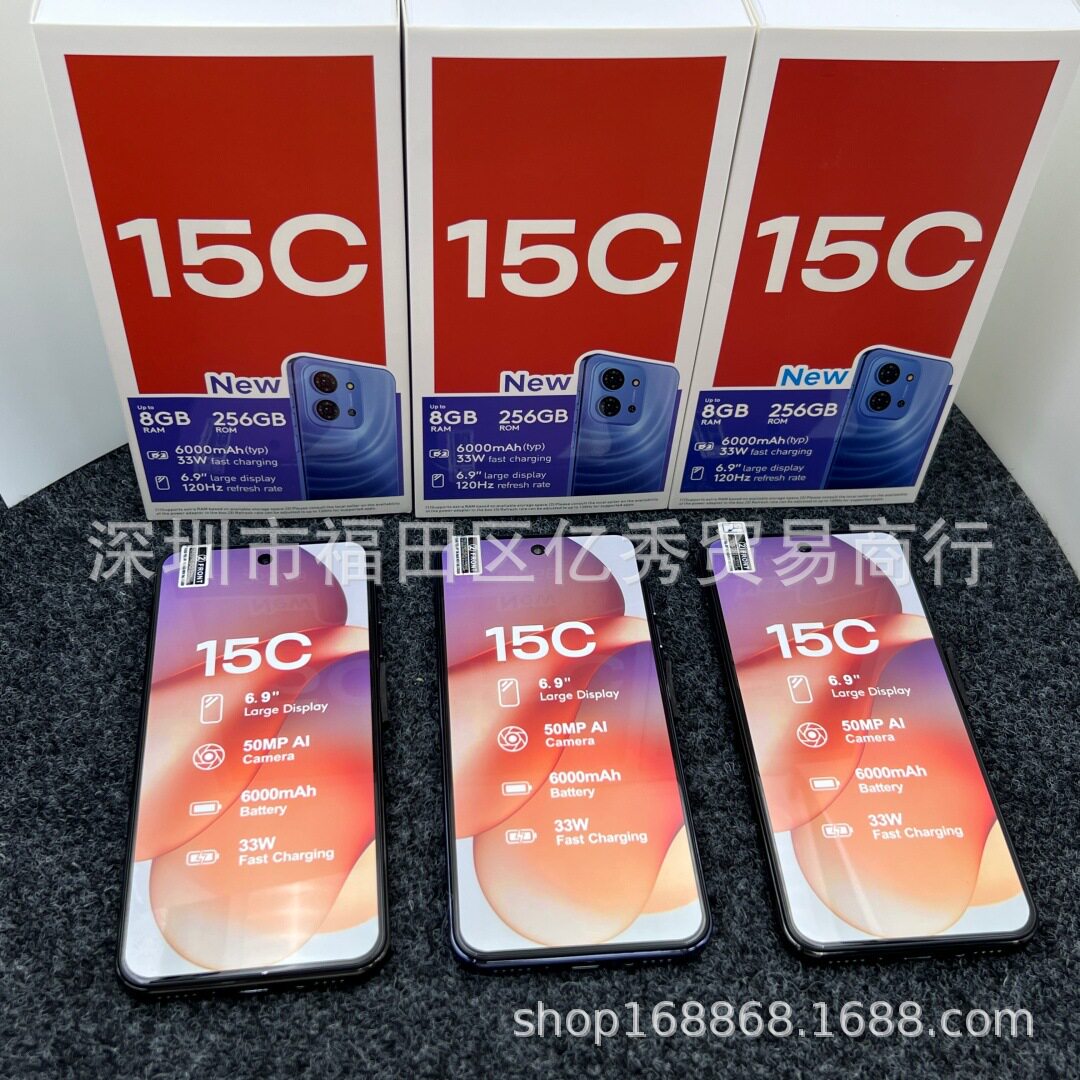 Экспортный Android-смартфон 15C 8 + 256G 6.9 международный HD-смартфон оптом Изображение 1