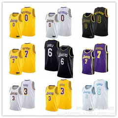 Wholesale jerseys Lakers Wei Shao 0# James 6# Anthony 7#3 embroidered basketball jerseys foreign trade supply