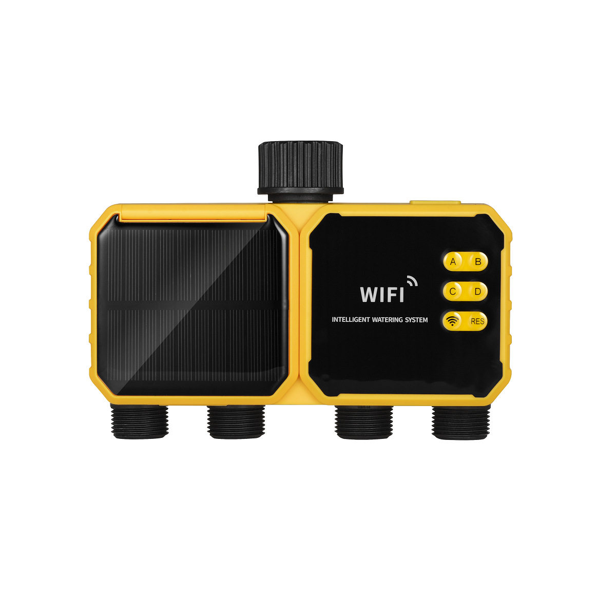 WiFi бытовой ленивый микро-спринклерный солнечный автоматический ирригатор, интеллектуальное капельное орошение, четырехпозиционный поливочный артефакт