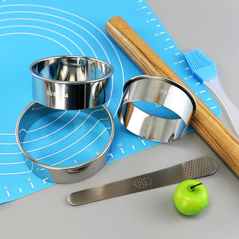 304 Stainless Steel Dumpling Wrapper Artifact Bun Wrapper Rice Cake Mold Meat Pie Cake Dough Round Cutting Mold