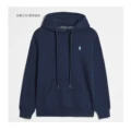 Pullover style navy blue label-cotton