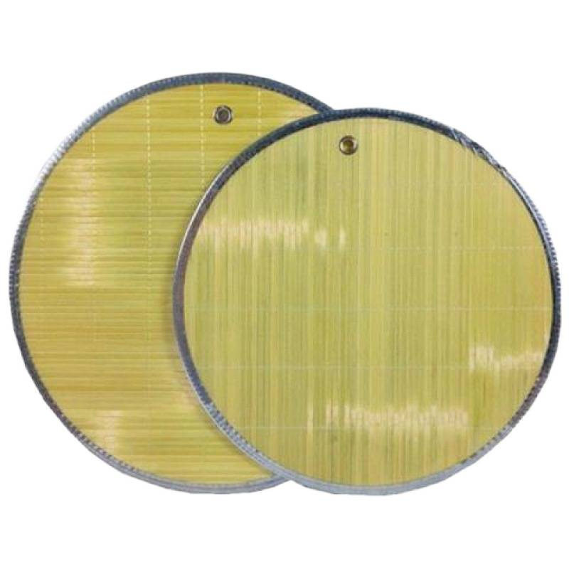 Farmhouse Green Bamboo Cover Mat Dumpling Tray Cover Pad Round Thickened Double-Sided Steel Edge with Buckle Placemat Free Shipping