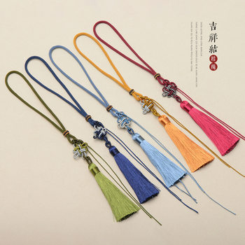 Handmade Chinese Knot Accessories Car Pendant Tassel Wen Play Handle Handle Rope Auspicious Knot Hanging Spike Keychain Lanyard