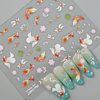 Redanco new 5D embossed koi fish shell light nail stickers three-dimensional adhesive nail stickers He-1008