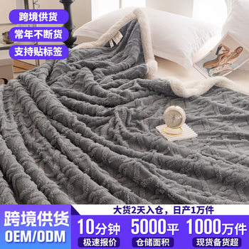 Foreign Trade Air Conditioning Blanket Taffeta Thickened Cross-Border Spot Jacquard Coral Fleece Blanket Flannel Blanket Cover Blanket Fleece Blanket