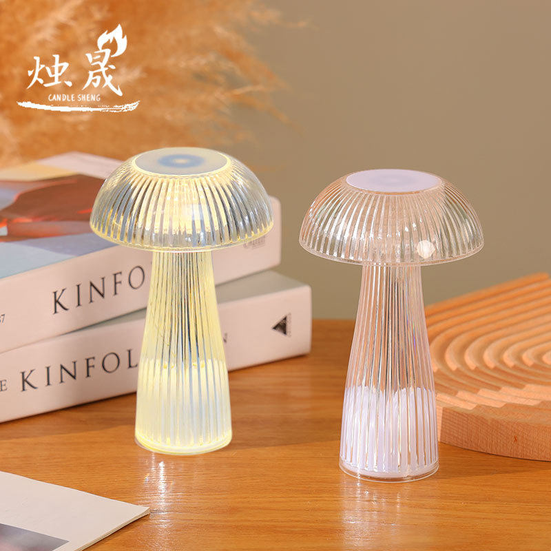 LED electronic mushroom table lamp modern decoration bedside lamp Internet celebrity girl decorative atmosphere night light birthday gift