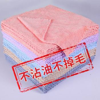 Non-Stick oil dish cloth absorbent rag kitchen special non-lint thickened hand cleaning table scouring pad cleaning towel