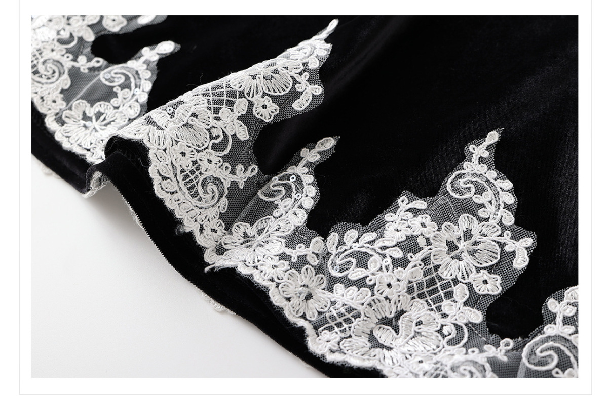 Bộ đầm nữ cổ tròn dài tay thêu sequin đính cườm kèm chân váy đuôi cá — váy, áo khoác