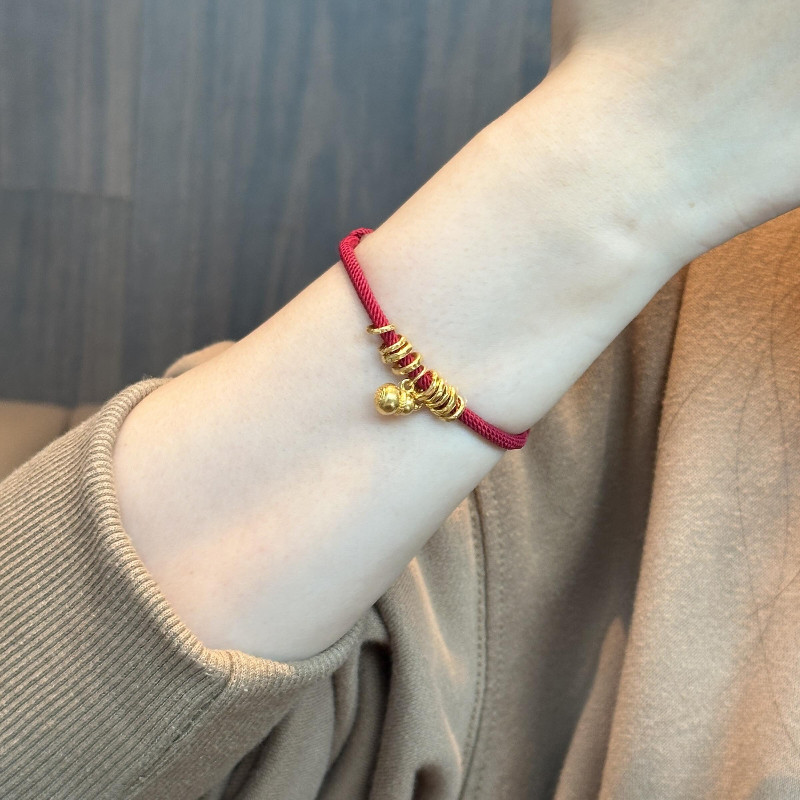 Lucky Gourd Braided Bracelet New Trendy Simple Versatile Red Hand Rope Exquisite High-Value Couple Whitening Braided Rope Wholesale