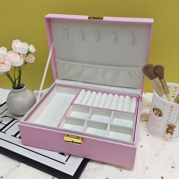 High-End Exquisite Jewelry Box for 5 New Anti-Oxidation Earrings, Necklaces, Ear Studs, Ear Accessories, and Jewelry Storage Box