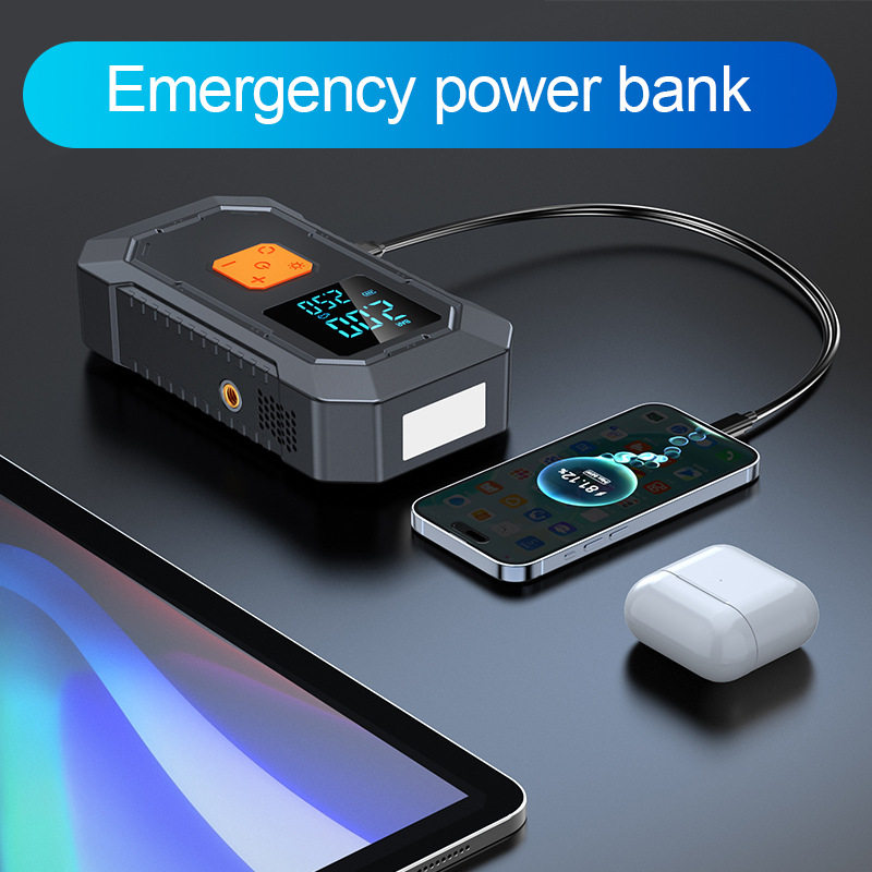 Cross-border vehicle-mounted air pump pump to start the all-in-one machine