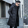 Explosions 2024 winter new men's down jacket men's long knee 90 velvet long high-grade down jacket