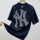 Корейская мужская и женская парная футболка MLB с короткими рукавами, свободная хлопковая футболка с круглым вырезом, универсальная летняя футболка с принтом NY classic, топ с короткими рукавами mini 0