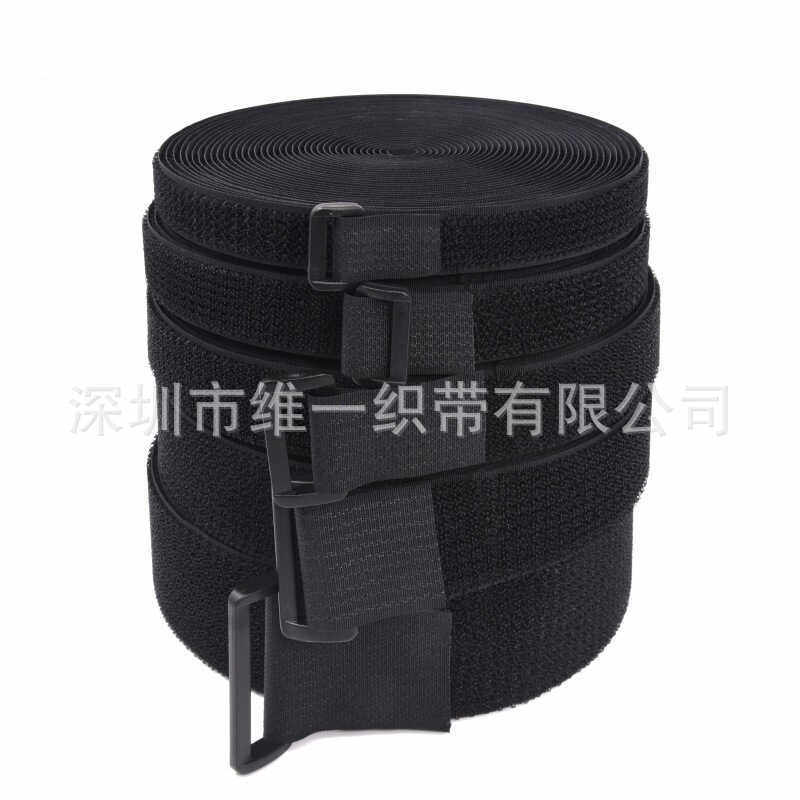 Hook-And-Loop Fastener Nylon Buckle Tie, Can Be Rolled and Cut, Round Bundling Strap, Self-Adhesive Cable