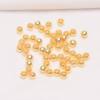 Color-preserving ancient gold sand large hole beads smooth beaded beaded diy hand-woven rope bracelet necklace jewelry loose beads