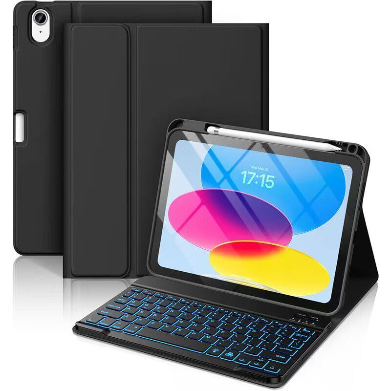Suitable for iPad 10Th Generation Tablet Protective Case A16 Bluetooth Keyboard 10inch Leather Case Detachable Backlight Pro11 Apple