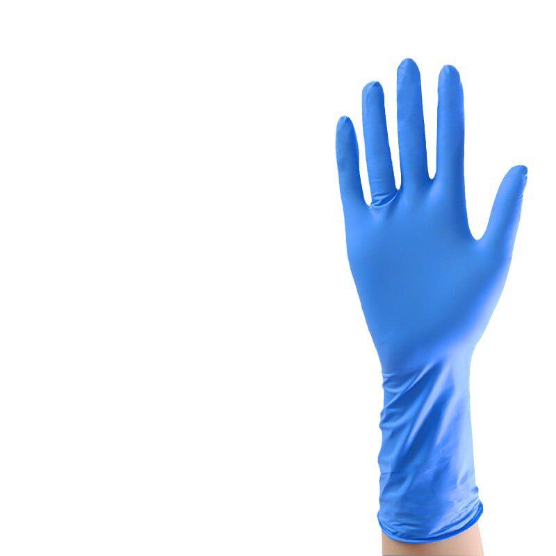 Wholesale 12 inch white Ding Qing gloves food grade acid and alkali resistant disposable lengthened thick durable nitrile gloves