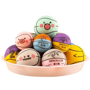 Small basketball matte expression bouncing ball children's toy dinosaur pinball solid rubber floating water Star bouncing ball