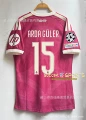 2627 real madrid away custom #15 player jersey + champions league armband